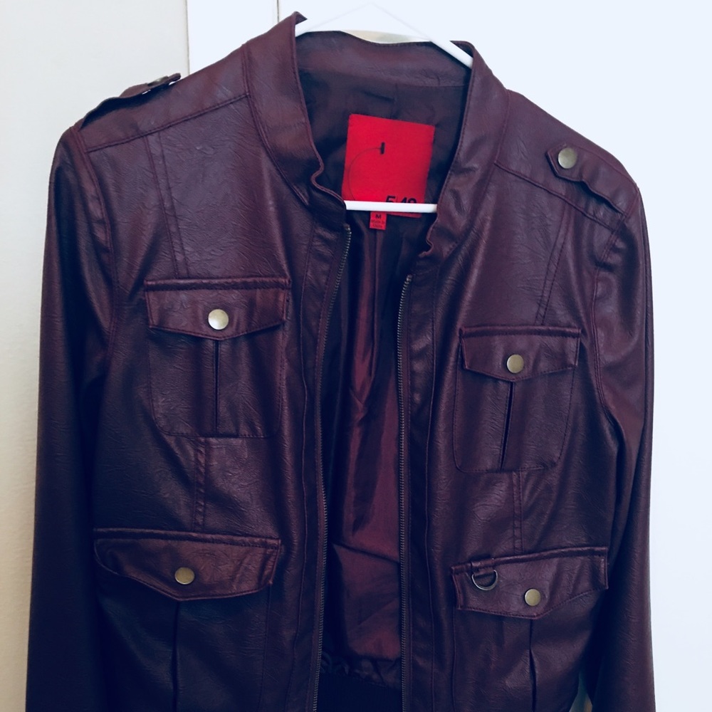 Bomber jacket burgundy color